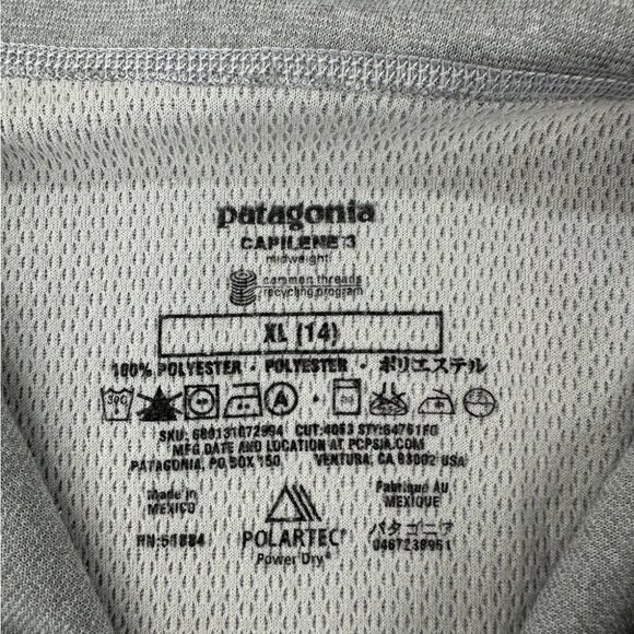 Patagonia Capilene 3 Quarter Zip Baselayer - Girl’s Size XL - Picture 2 of 13